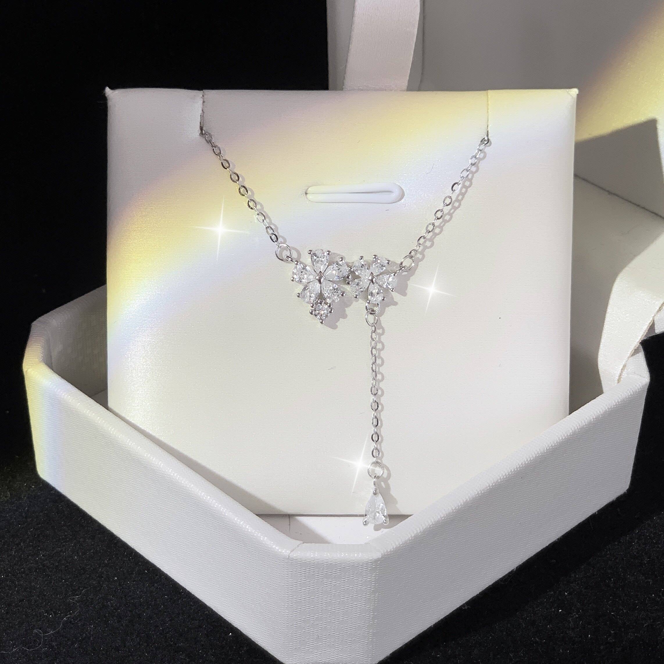 足银正品925纯银樱花流苏