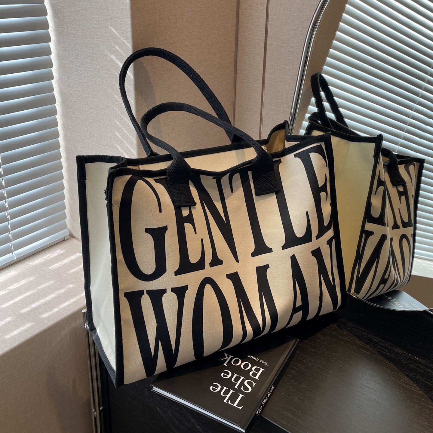 帆布大包女大容量2026新款潮休闲通勤托特包妈咪包时尚手节日礼品