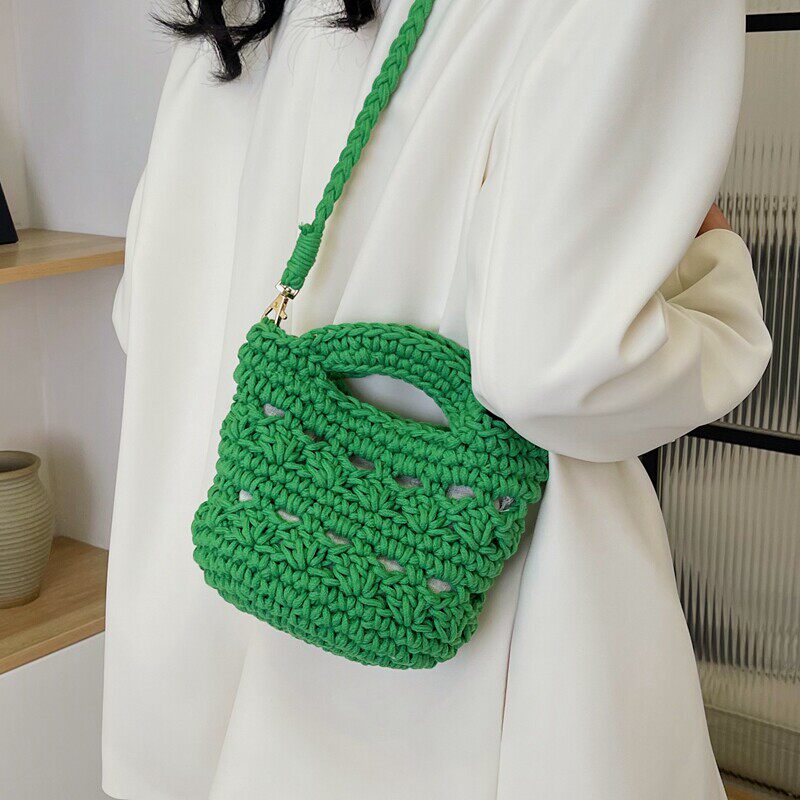镂空编织小包包女2026新款夏天休闲单肩斜挎包度假沙滩手节日礼品