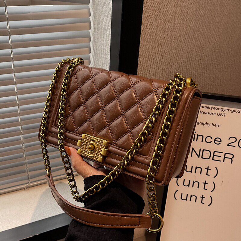 小香风包包2026新款女包春夏时尚菱格链条包高级感单肩斜节日礼品