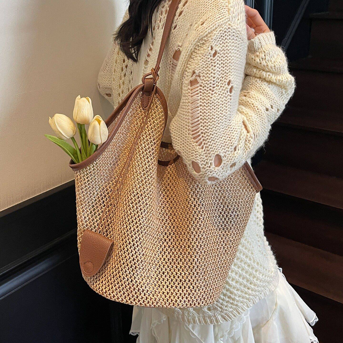 夏天超火编织包包女士2026新款海边度假风草编包大容量通节日礼品