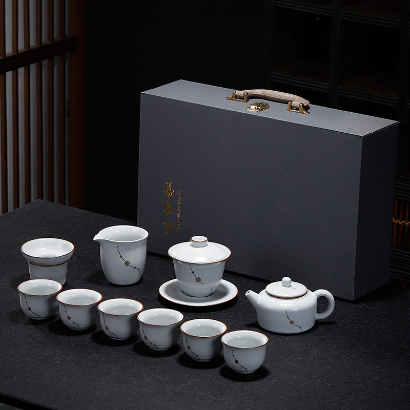 凌胜汝窑功夫茶具套装家