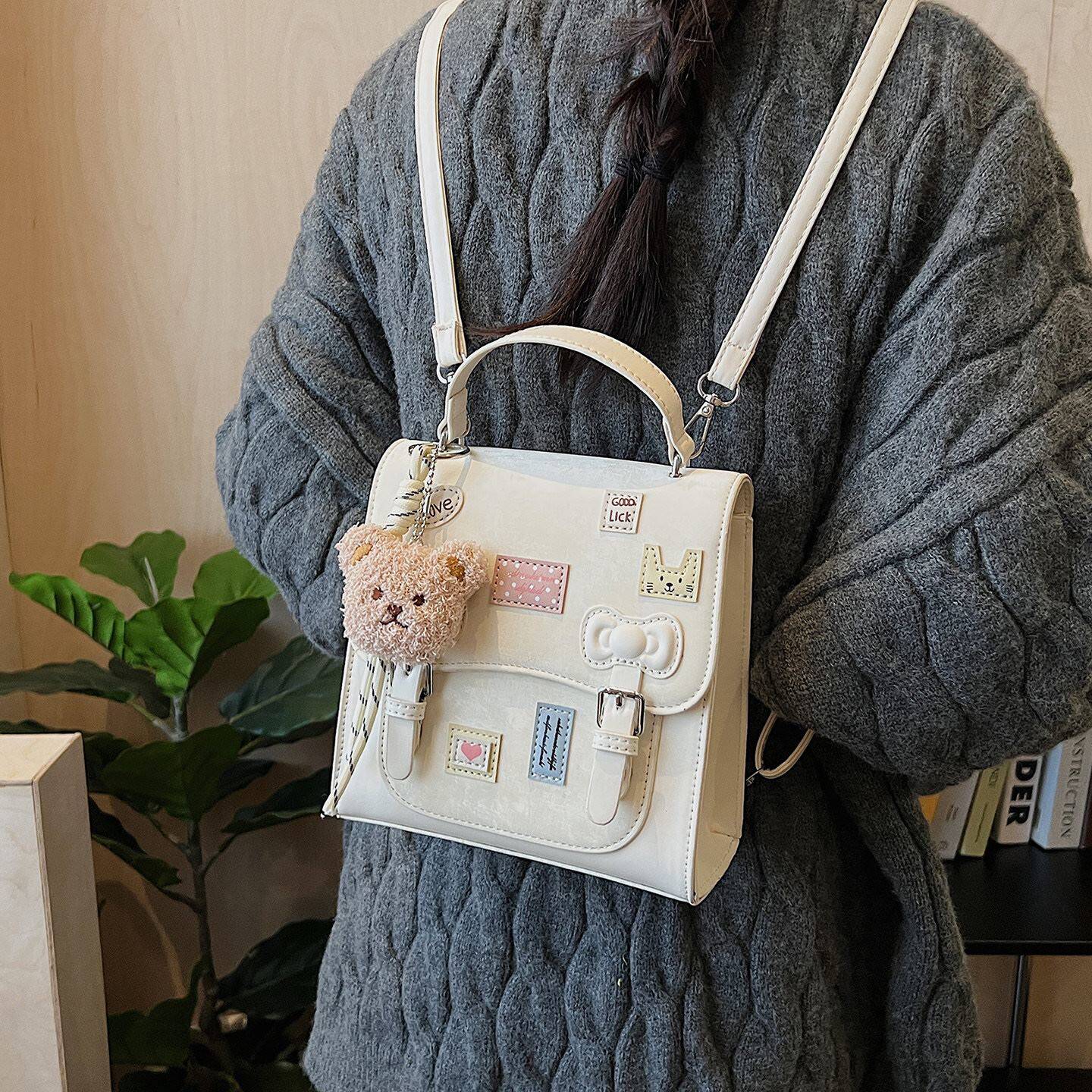 复古双肩包女时尚休闲小