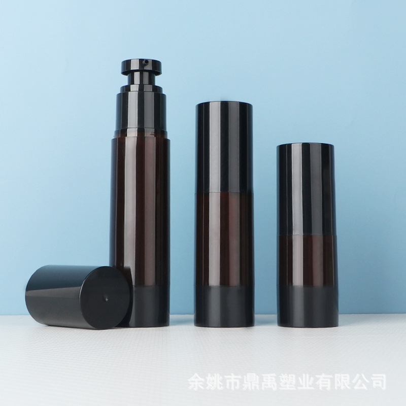 批发棕色AS真空瓶 茶棕色避光AS真空瓶 15/30/50ml喷雾乳液分装瓶