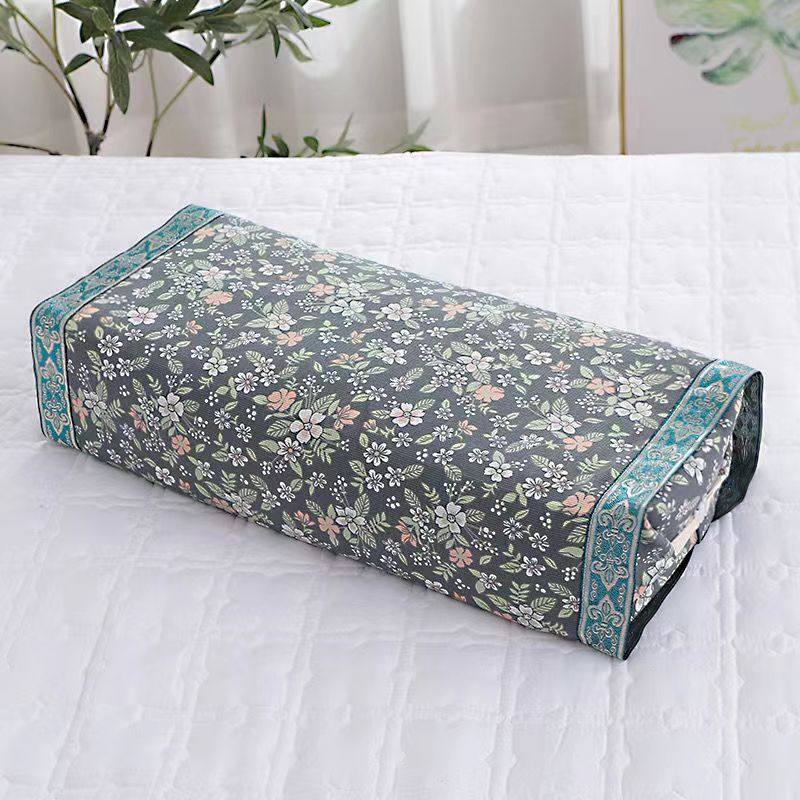 6斤柏籽壳枕头 老粗布颈椎枕头帝王枕 宫廷枕套 高低可调硬枕头