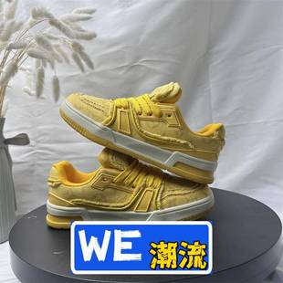 福建裕元鞋业皮鞋女鞋灰色牛仔布须边复古面包鞋侣小众运动休闲板