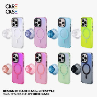 15Pro CARECASE 彩虹圈纯色磁吸防摔手机壳 Max金属按键 适用于苹果iPhone13