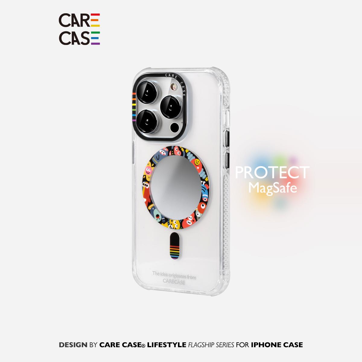 CARECASE小怪兽镜面磁吸圈手机壳