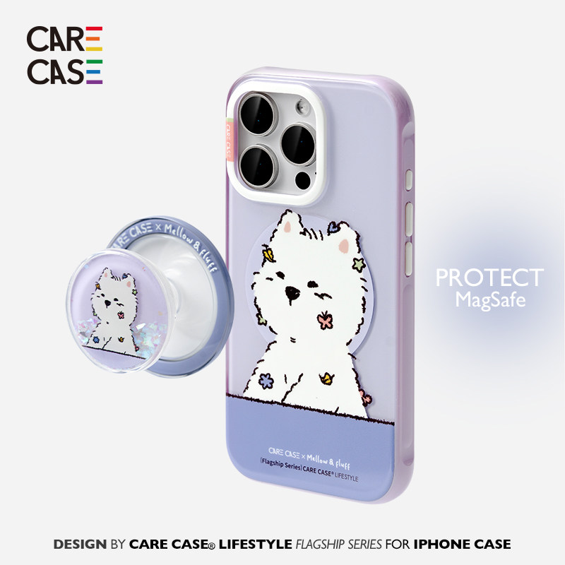 CARECASE紫底潦草mellow磁吸壳图片