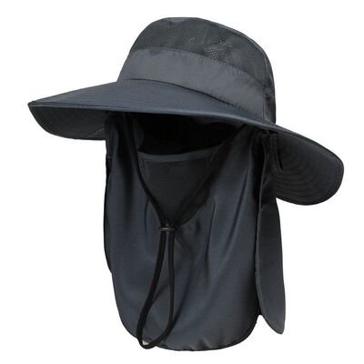 防晒帽子男士钓鱼帽夏季渔夫帽户外登山太阳帽遮脸防紫外线遮阳帽