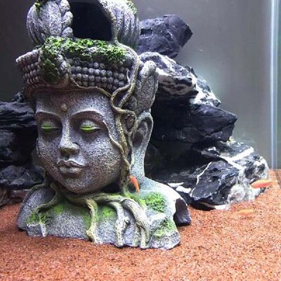 K5DC Guanyin Bodhisattva Statue Fish Tank Landscaping