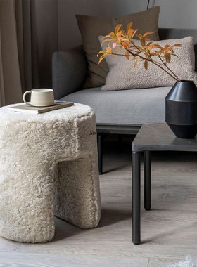 Nordic Living Room Stools Furniture White Personality Stool