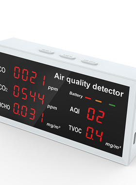5 in 1 Multifunctional Detector LED Display CO CO2 HCHO