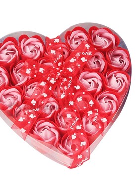 Romantic Valentine Day Gift 24pcs Soap Rose Flower Creative