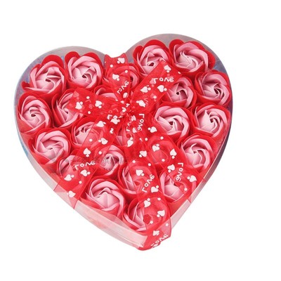 Romantic Valentine Day Gift 24pcs Soap Rose Flower Creative