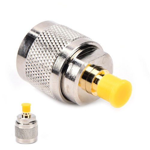 Silver-Plated Adapter PL259 UHF plug male to SMA female jack