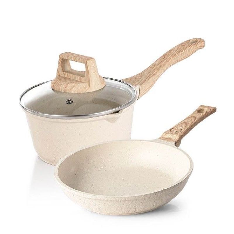 Non-Stick Frying Pan Set Maifan Stone Kitchen Soup Pot Milk