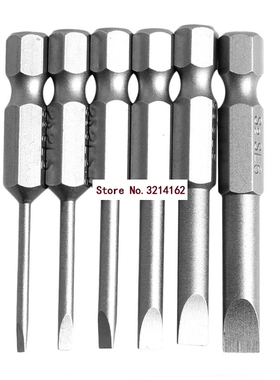 6Pcs 50mm 2.0-6.0mm Hex  MagneticTorx Screwdriver Bits Drill