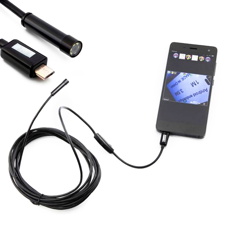Inspection Borescope Mini 6 LED 7mm Lens Android Endoscope