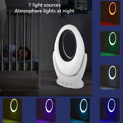 Bladeless Fan with 7 Color LED Nihgt Light USB Rechargeable