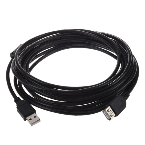 USB 2.0 Type A to A Extension Cable M / F, 15 FT Black