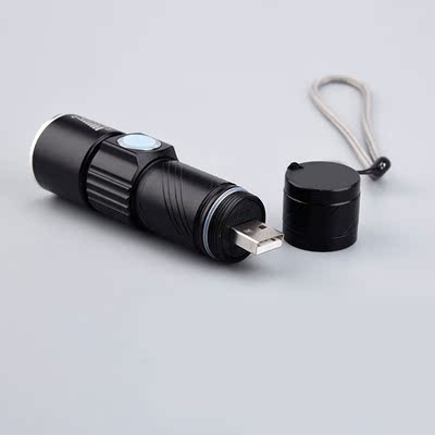 USB Handy Powerful LED Flashlight Rechargeable Torch USB Lig