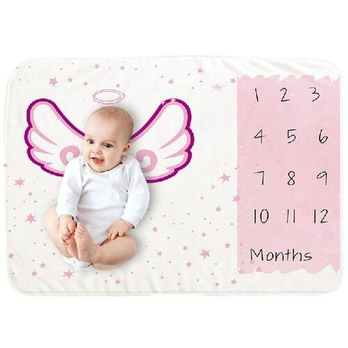 Baby Month Milestone Blanket Monthly Record Growth Blanket