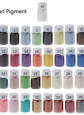 41 Colors Pearlescent Pigment Mica Powder Epoxy Resin Colora