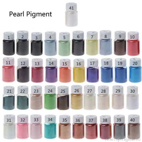 41 Colors Pearlescent Pigment Mica Powder Epoxy Resin Colora