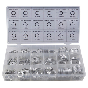 Corrosion Sizes Flat Washer Resistant 450Pcs Assortment