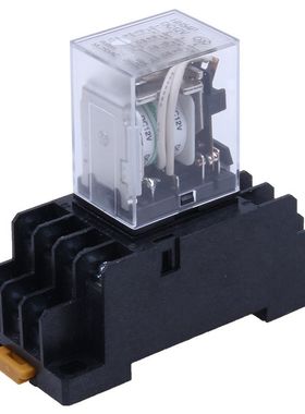 HH54P DIN Rail 12VDC Coil 4PDT 14P General Purpose Power Rel
