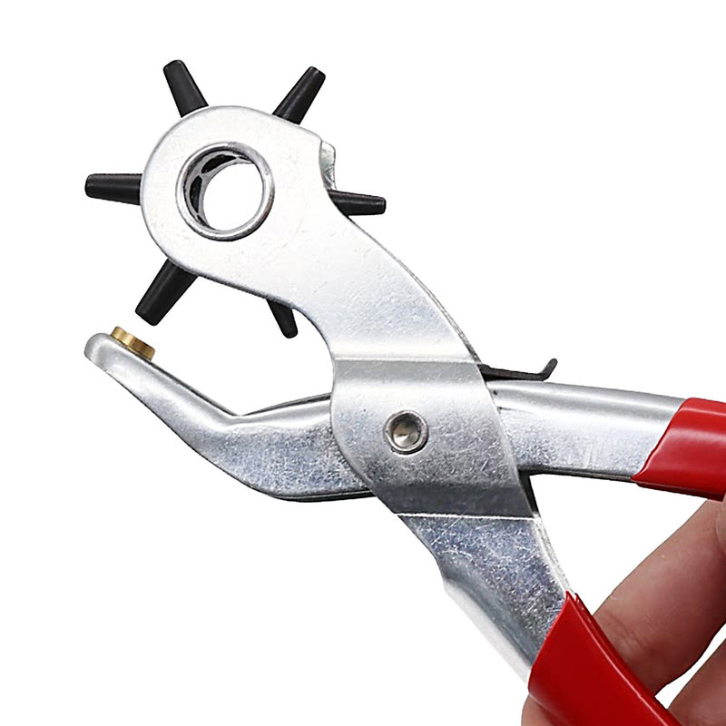 Eyelet Puncher Leather Belt Hole Punch Plier Revolve Sewing