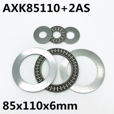 2pcs AXK85110+2AS Thrust Needle Roller Bearing 85x110x4 mm T