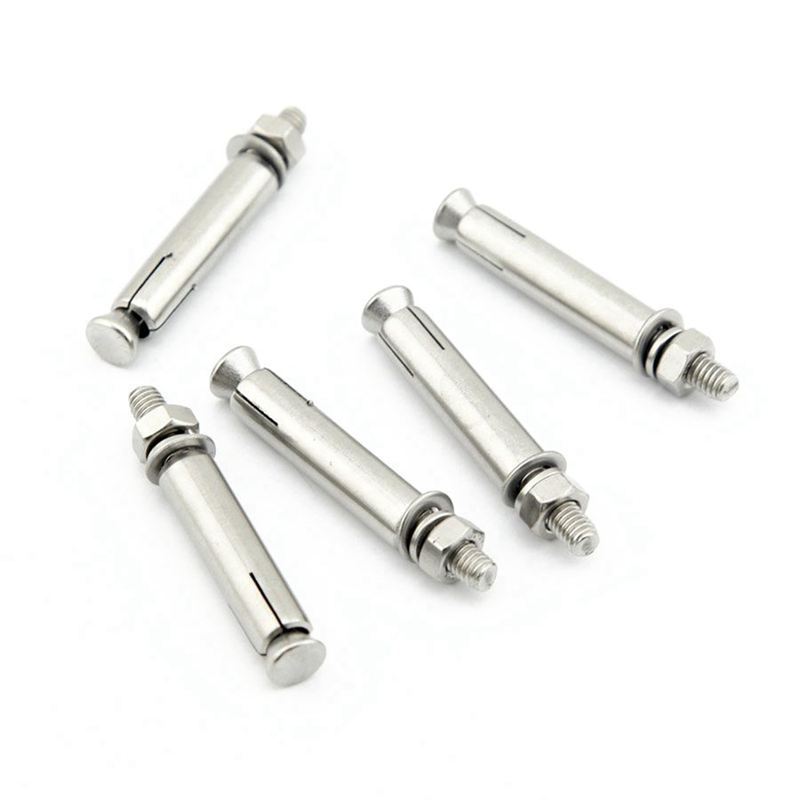 5-pack M6x60mm Hex Nut Sleeve Anchor Expansion Bolt Screw