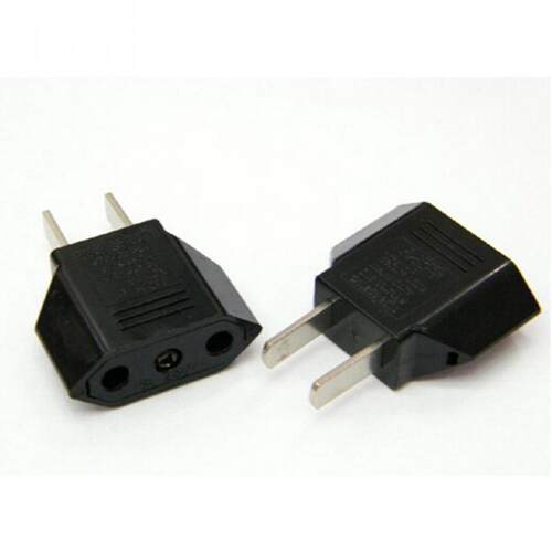 2pcs EU Female To US Male Plug Converter Adapter, Traveling