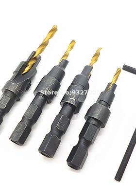 4pc Countersink Drill Bit 1/4
