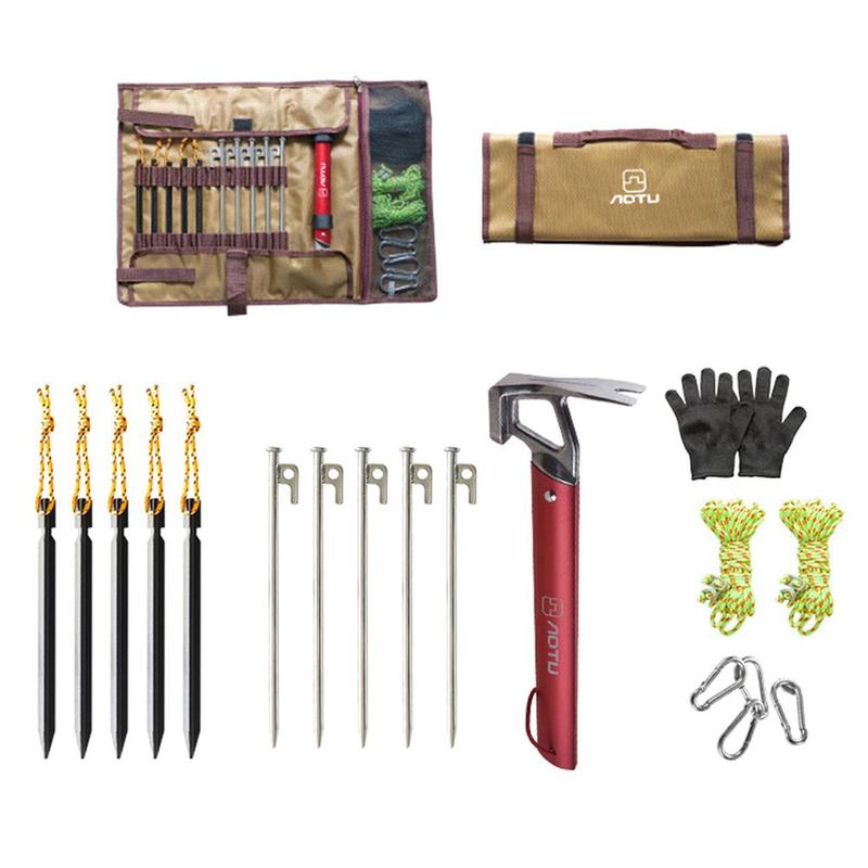 Outdoor Camping Stakes Sack Nail Bag Portable Tent