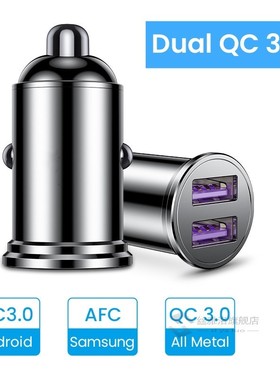 36W QC 3.0 Quick Charge Dual SB Car Charger All Metal Car Au