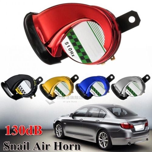 niversal 12V DC 130db Car Snail Horn 510HZ Waterproof Air Mo