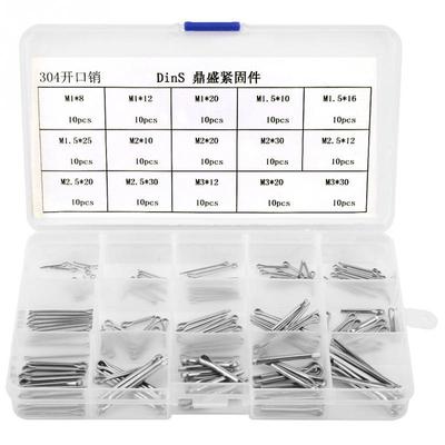 150Pcs 304 Split-Cotter Pins Kit M1 M1.5 M2 M2.5 M3 Fastenin