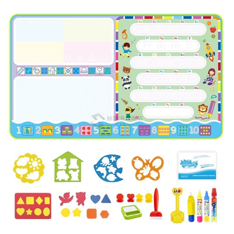 coolplay 100x100cm  water drawing mat doodle mat  4 drawing