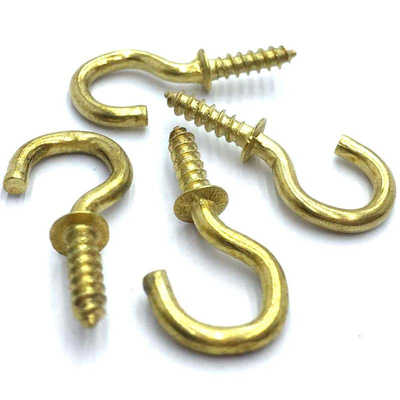 20Pcs 1/2 Inches Plated Cup Hooks Shouldered Screw Hanging H