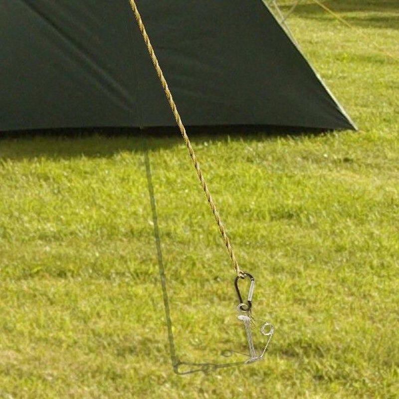 10x spiral tent stakes with spring buckle anti-tripping