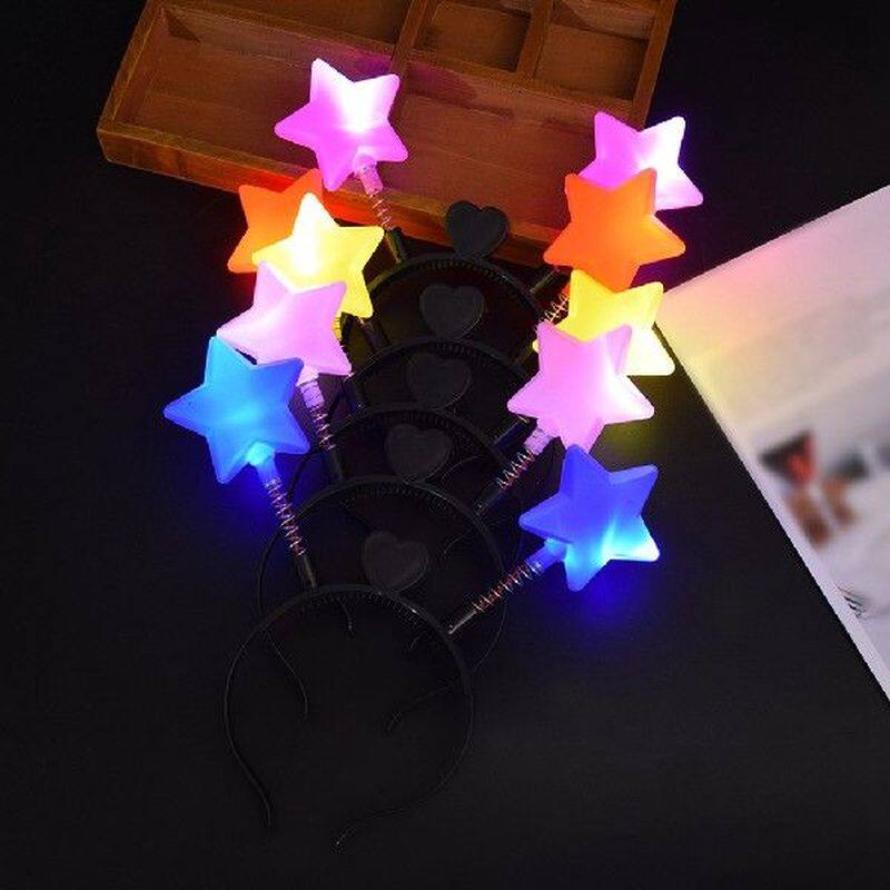 5pcs/set kids star headband led heart cosplay hair hoop