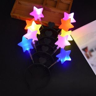 5Pcs/Set Kids Star Headband LED Heart Cosplay Hair Hoop