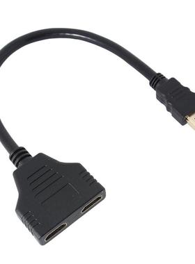 HDMI 1 to 2 Split Double Signal Adapter Convert Cable for Vi