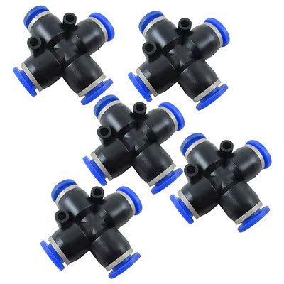 10mm 3/8inch Pneumatic Equal Cross Union In Fitting Connect