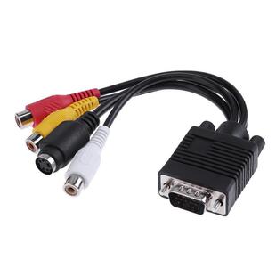 VGA to S Video 3 RCA Male to Female Converter Composite AV T