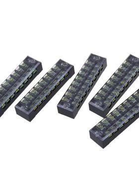 5 Pcs 600V 15A 8 Positions 8P Dual Rows Covered Barrier Scre