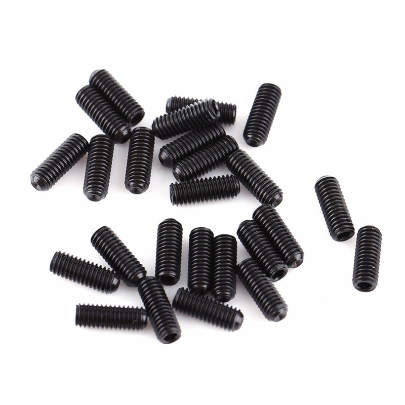 200pcs M3 Black Carbon Steel Socket Cup Point Grub Set Screw